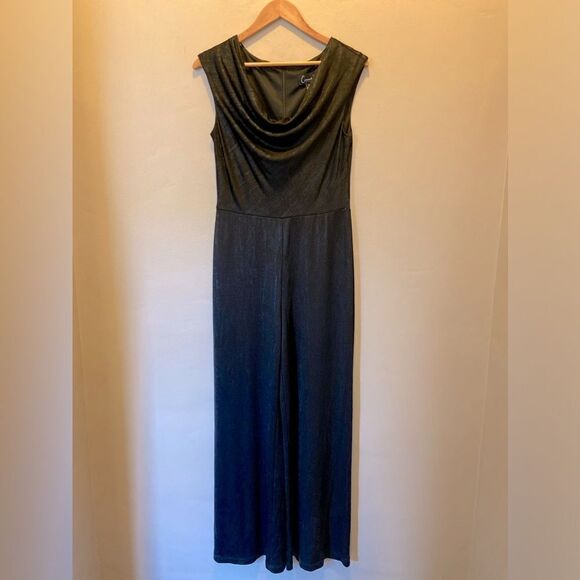 Connected Apparel NWT sleeveless, cowl neck black jumpsuit 6 - Picture 1 of 8